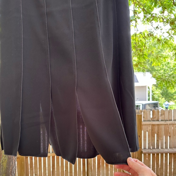 Drama Black Crepe Gored Flip Fun Party Event Skirt size 12 - Picture 10 of 15